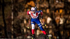 Tereza Voborníková b�hem sprintu v Le Grand Bornand