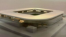 Vizualizace budoucí podoby m�stského fotbalového stadionu na Srbské v Brn�.