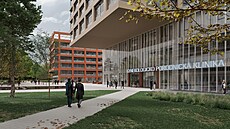 Vizualizace nové porodnice ve Fakultní nemocnici Brno.