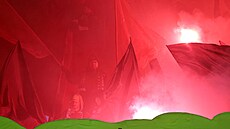 Choreo fanou�k� ostravského Baníku.