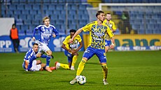 Stanislav Petruta ze Zlína b�hem zápasu proti Olomouci.