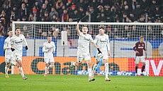 Raimonds Krollis z Liberce se raduje ze vst�eleného gólu ve 34. minut� utkání...