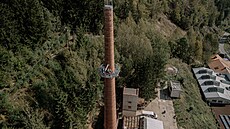 Kulatá po�ární jímka poblí� bývalé kotelny nedaleko komína získá nové vyu�ití....