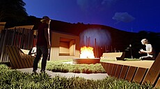 Jeden ze studentských návrh� pracuje nap�íklad s motivem centrálního ohni�t� v...