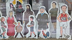 Nev�ední skautský betlém, v n�m� je k vid�ní místní rodák Emil Zátopek �i...