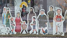 Nev�ední skautský betlém, v n�m� je k vid�ní místní rodák Emil Zátopek �i...