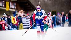 Vít�zslav Hornig na trati sprintu v Le Grand Bornand.
