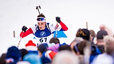 Joná� Mare�ek na trati sprintu v Le Grand Bornand.