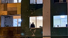 Panelový d�m v ruském Tveru zasa�ený dronem (12. prosince 2025)