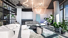 Surový beton a designové kousky, to je mix, který zaplnil �ty�pokojový byt nad...