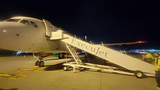 Slovenský vládní speciál m�l v Bruselu nehodu. Trup letadla po�kodil...