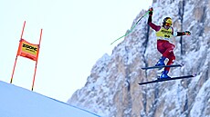 Rakouský ly�a� Vincent Wieser b�hem super-G ve Val Garden�