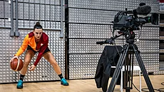 Teja Oblaková z Galatasaray Istanbul se chystá na zápas.