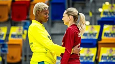 Francouzské setkání. Marine Johann&#232;sová (vpravo) z Galatasaray Istanbul a...