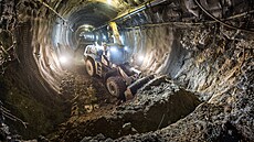 Práce na hloubení Koralmského tunelu