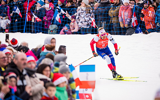 Vít�zslav Hornig na trati stíhacího závodu v Annecy