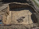 Tento komorov� hrob prozkoum�val ve 20. stolet� V�clav Teli�ka. Z hrobu poch�z�...