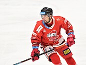Olomoucký hokejista Luká� Nahodil má v extralize odehráno p�es 700 start�.