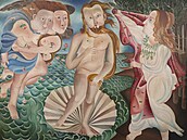 Zrození Venou�e. Detail z obrazu Evy �vankmajerové.