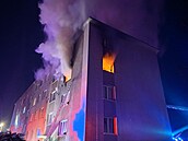 Po�ár bytu v Kamenici.