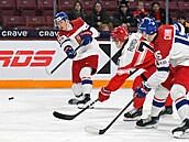 Mat�j Kubiesa vyu�ívá p�esilovku v utkání s Dánskem.