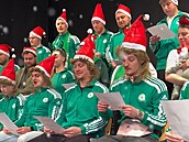 Fotbalisté Nového Knínu p�i koled�.