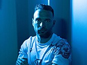 Fotbalista Antonín Fanti� v dresu ústeckého Viagemu.