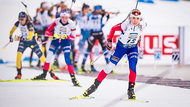 Tereza Voborn�kov� vyj�d� ze st�elnice st�hac�ho z�vodu.