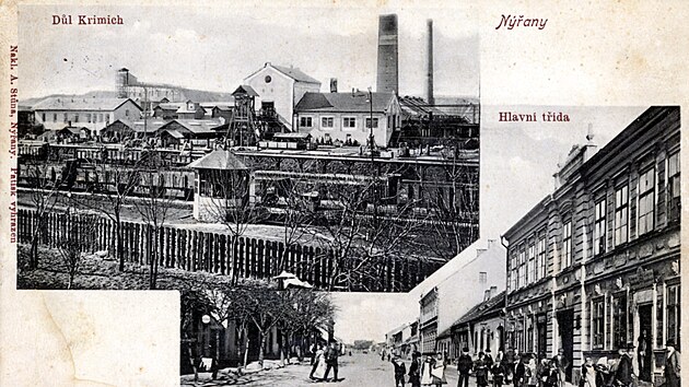 D�l Krimich v N��anech, za plotem prosv�t� kolej Sulkovsk� dr�hy. GPS: 49.7162403N, 13.2139508E