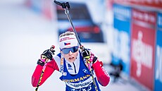 Tereza Voborníková po závodu s hromadným startem v Le Grand Bornand.