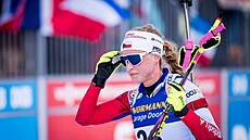 Markéta Davidová po konci hromadného závodu v Le Grand Bornand.