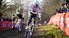 Mathieu Van Der Poel na trati v Gavere.