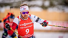 Vít�zslav Hornig b�hem stíhacího závodu v Le Grand Bornand.