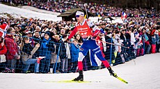 Michal Kr�má� b�hem stíhacího závodu v Le Grand Bornand.