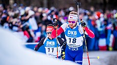 Vít�zslav Hornig na trati závodu s hromadným startem v v Annecy