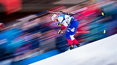 Vít�zslav Hornig na trati závodu s hromadným startem v v Annecy