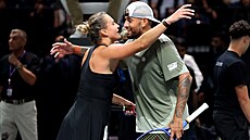 Aryna Sabalenková a Nick Kyrgios po vzájemném �Souboji pohlaví�