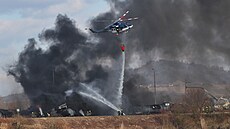 Hustope�e nad Be�vou, 28.2.2024. Po�ár vlaku s cisternami benzenu v...