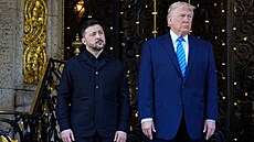 Snímky ze setkání prezident� Donalda Trumpa a Volodymyra Zelenského v Palm...