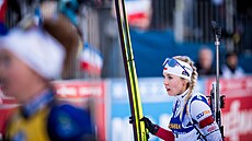 Tereza Voborníková po závod� s hromadným startem v Le Grand Bornand.