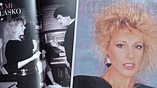 Italská zp�va�ka Anna Rusticano na fotografii v knize o skladateli Karlu...