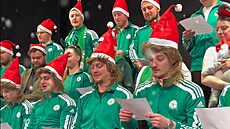 Fotbalisté Nového Knínu p�i koled�.