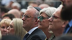 Australský premiér Anthony Albanese na vigilii za ob�ti st�elby v Sydney (21....