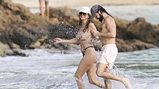 Topmodelka Heidi Klumová a její man�el Tom Kaulitz na dovolené v Karibiku...