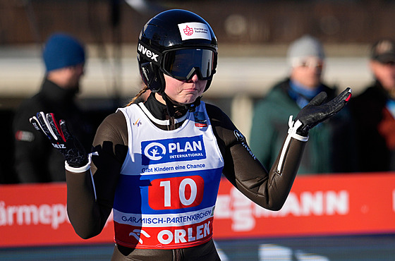 �eská skokanka na ly�ích Ane�ka Indrá�ková v Garmisch-Partenkirchenu.