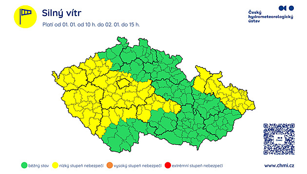 Sněžení zasáhne většinu Česka, na horách může napadnout až 15 cm