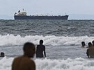 Ropný tanker nedaleko venezuelského p�ístavu Puerto Cabello (29. prosince 2025)