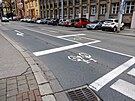 V ��sti Kounicovy ulice, kde vznikla a posl�ze byla zru�ena cyklostezka, je pro...