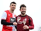 Ond�ej Kúdela a Luká� Vácha po silvestrovském pra�ském derby.