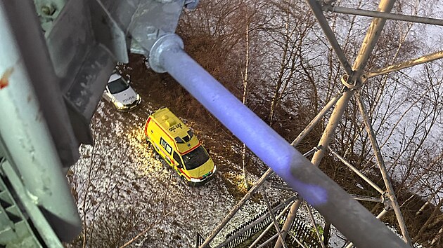 Z�chrann� akce se odehr�vala ve vysok� v��ce na telekomunika�n�m vys�la�i..(29. prosince 2025)